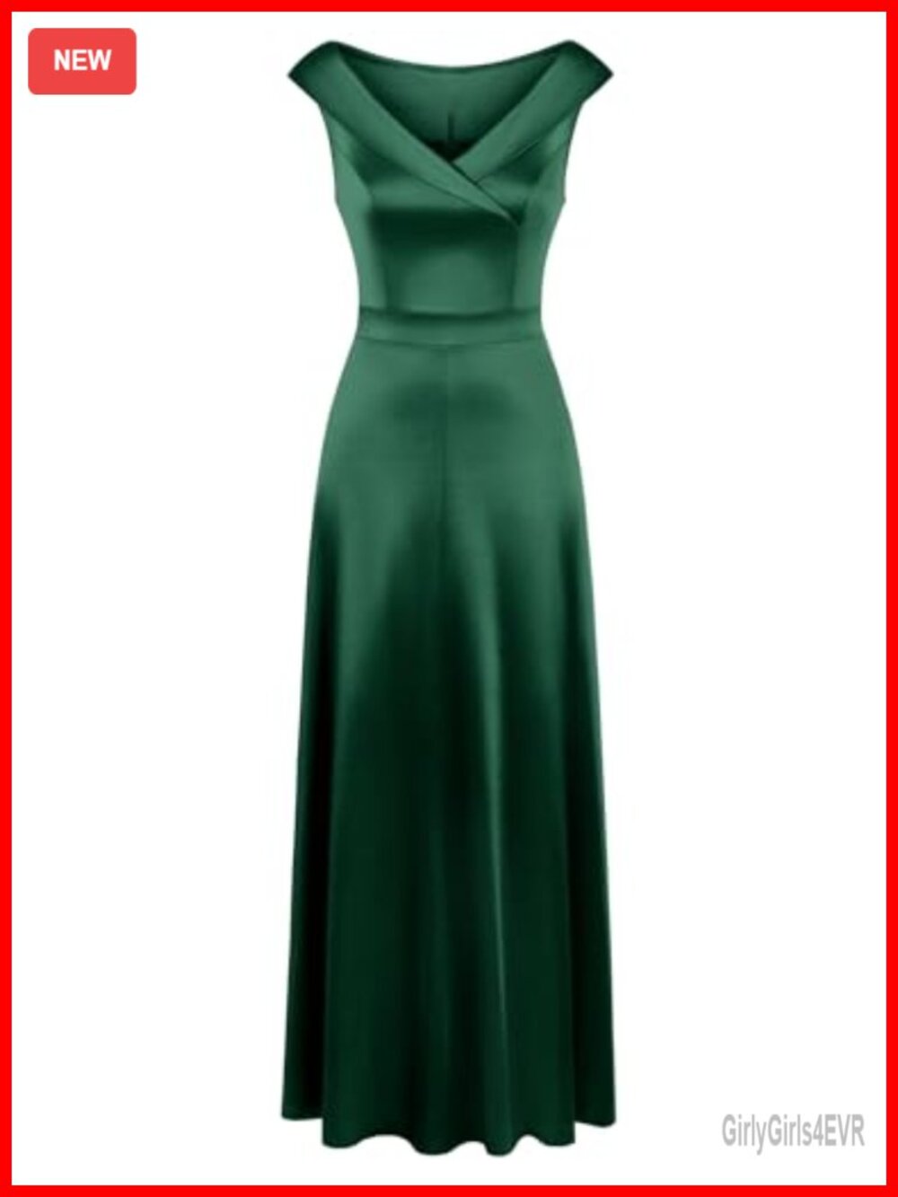 Vintage 50s Satin A-Line Prom Dress Peter Pan V Neck Floor Length